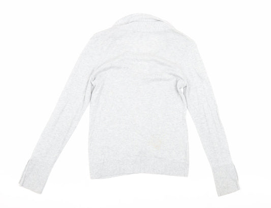 Womens UK Size 8 Laura Ashley Grey Cardigan Jumper
