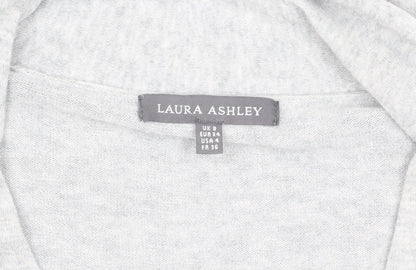Womens UK Size 8 Laura Ashley Grey Cardigan Jumper
