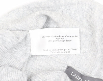 Womens UK Size 8 Laura Ashley Grey Cardigan Jumper
