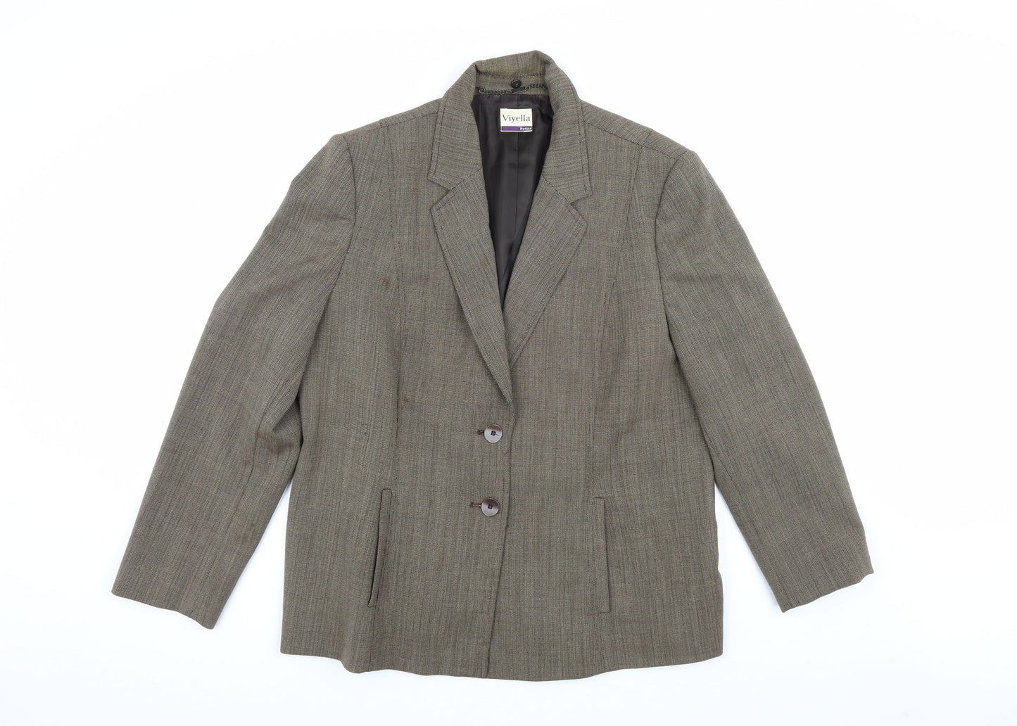 Viyella Women's Grey Blazer, Petites Size 16, Pinstripe