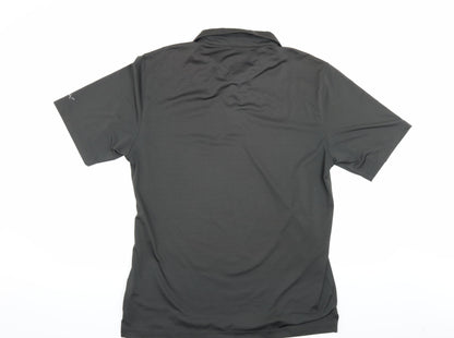 Greg Norman Men's Black Polo Shirt M Golf Performance