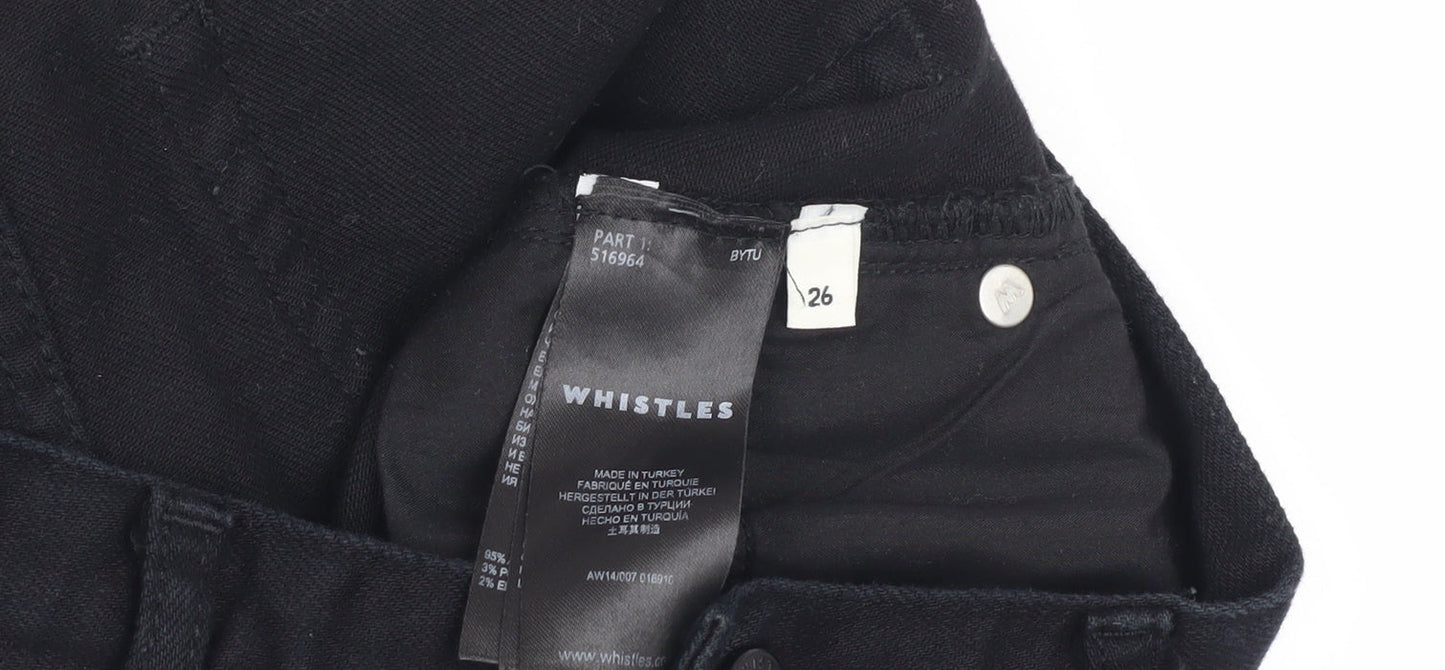 Womens UK Size 26 Whistles Slim Fit Skinny Black Jeans