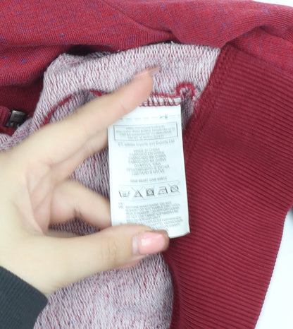 Adidas Men's Red Full Zip Hooded Jacket L