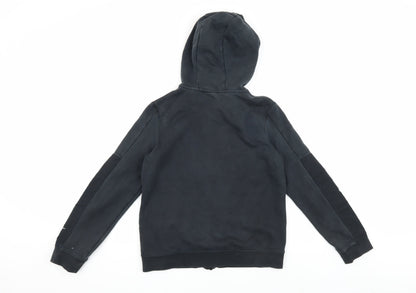 Nike Boys Black Hooded Basic Jacket Size L - Perfect for Autumn