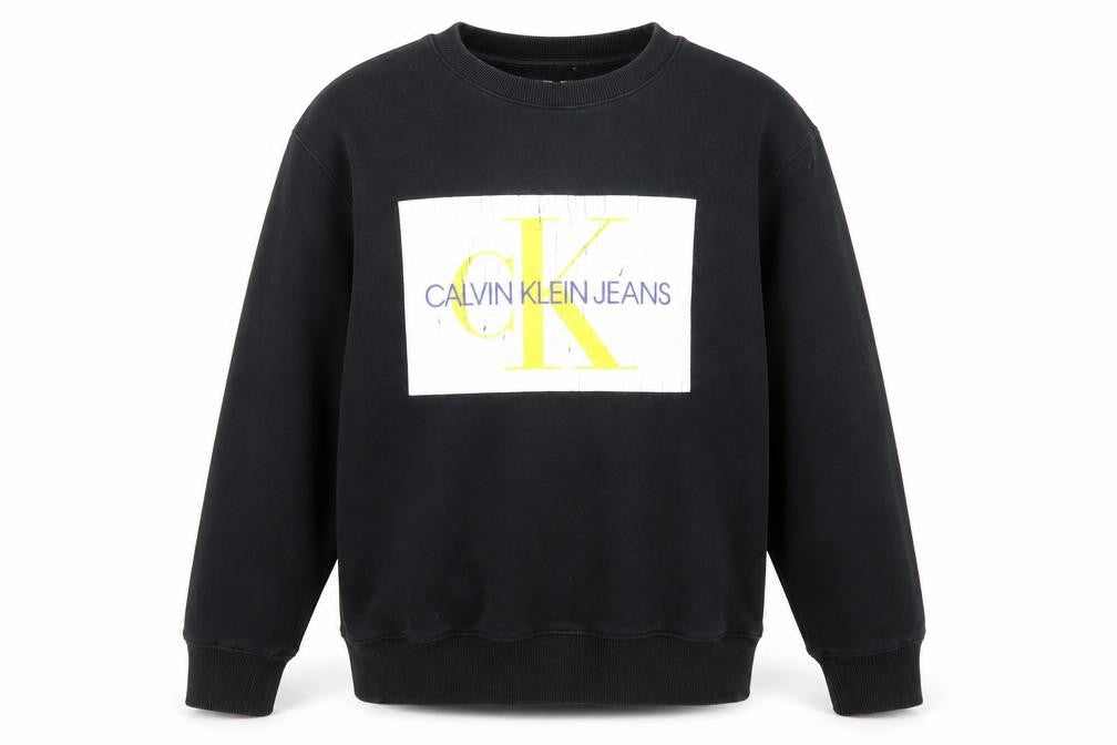 Mens UK Size M Calvin Klein Jeans Black Pullover Sweatshirt