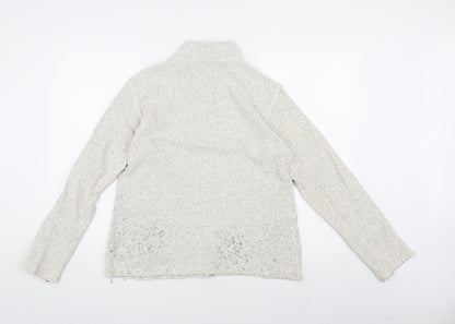 Mountain Warehouse Women’s Ivory Zip Sweatshirt Size 12