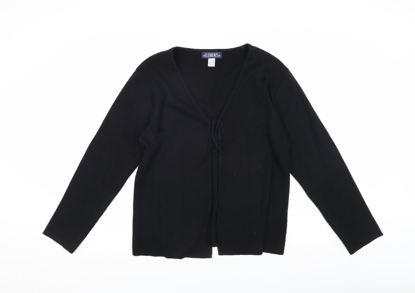 Elements Women's Black V-Neck Cardigan Size 18