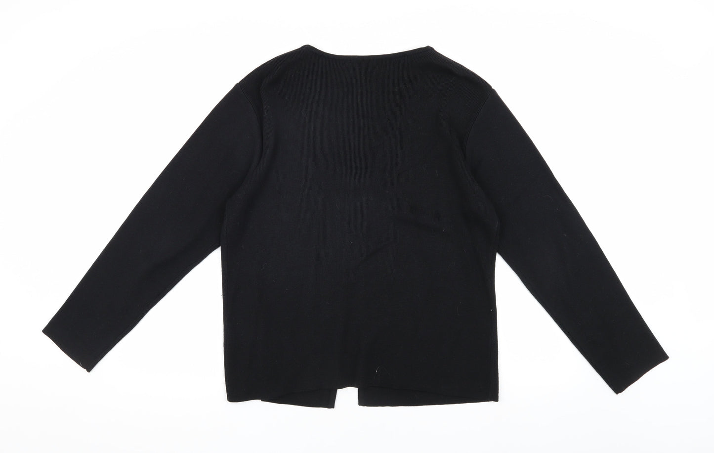 Elements Women's Black V-Neck Cardigan Size 18