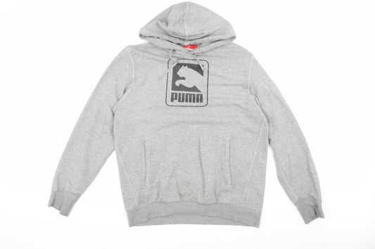 Mens UK Size S PUMA Grey Pullover Hoodie