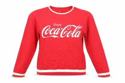 Coca-Cola Women's Red Logo Pullover Sweatshirt 2XS
