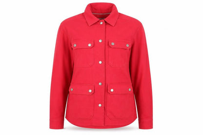 Tommy Jeans Women's Red Cotton Jacket, Size S, Stylish Casual