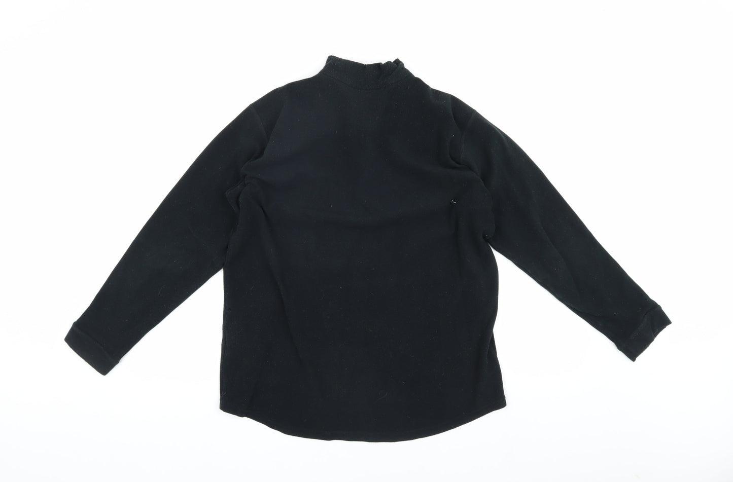 Rohan Unisex Kids Black Sweatshirt L Full Zip Moisture Wicking