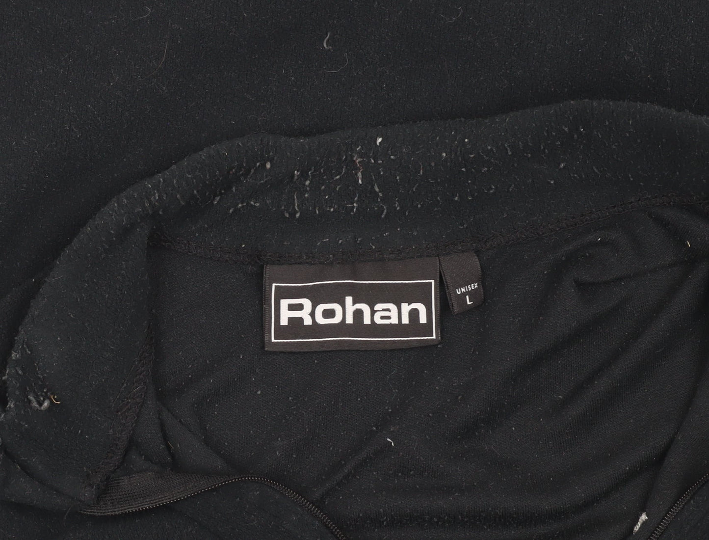 Rohan Unisex Kids Black Sweatshirt L Full Zip Moisture Wicking