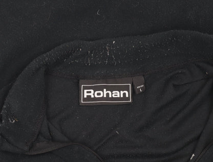 Rohan Unisex Kids Black Sweatshirt L Full Zip Moisture Wicking