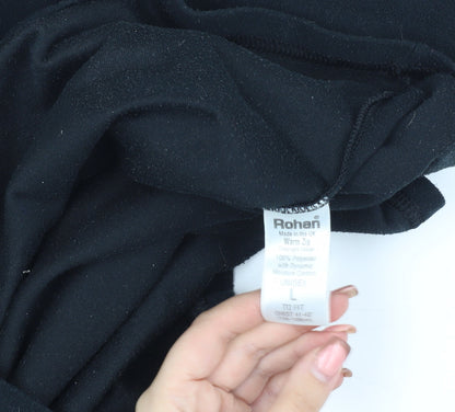 Rohan Unisex Kids Black Sweatshirt L Full Zip Moisture Wicking
