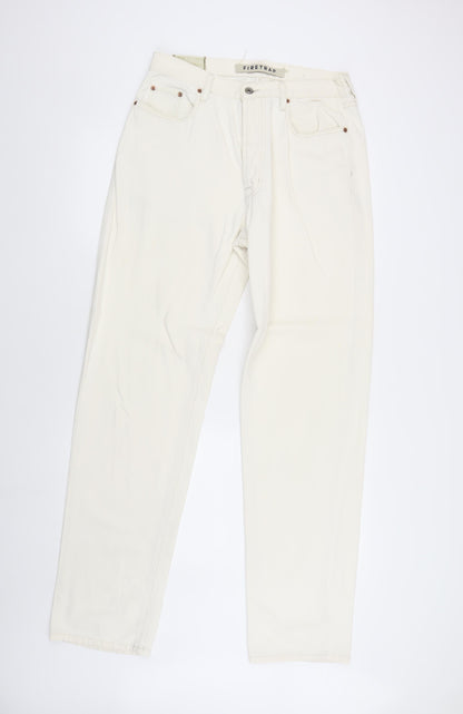 Firetrap Women's White Straight Leg Jeans, Size L
