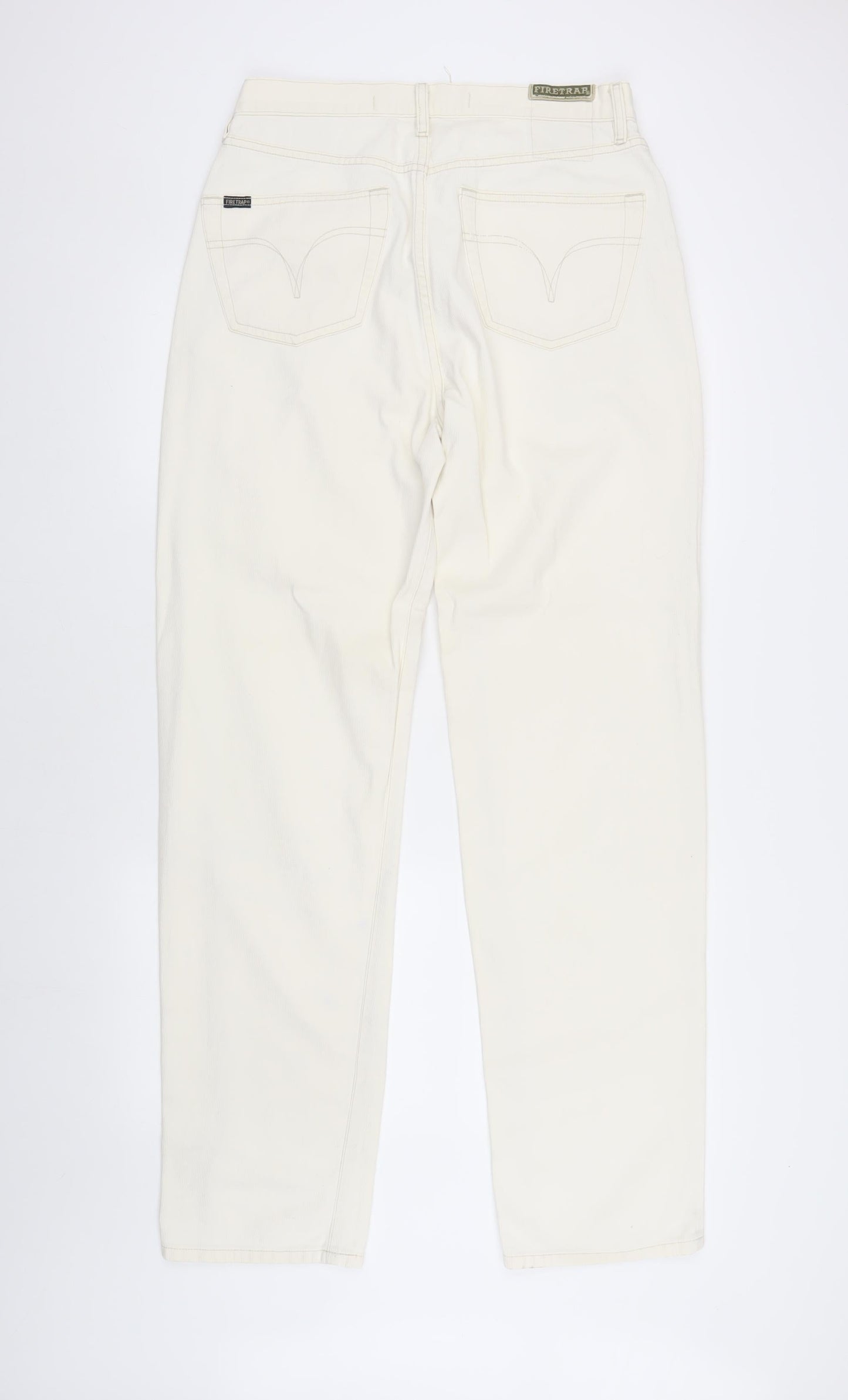 Firetrap Women's White Straight Leg Jeans, Size L