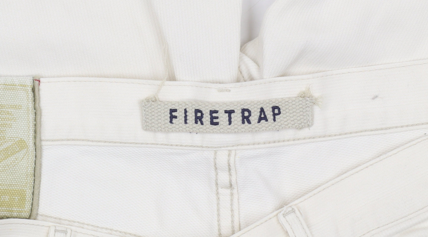 Firetrap Women's White Straight Leg Jeans, Size L