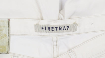 Firetrap Women's White Straight Leg Jeans, Size L