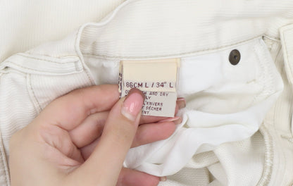 Firetrap Women's White Straight Leg Jeans, Size L