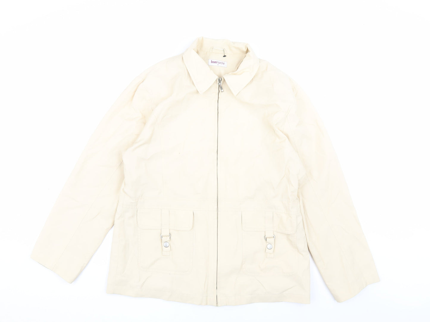 Womens UK Size M Bonmarché Beige Basic Jacket
