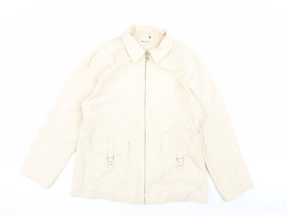 Womens UK Size M Bonmarché Beige Basic Jacket