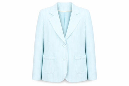 Bonmarché Women's Blue Striped Blazer, Size 20