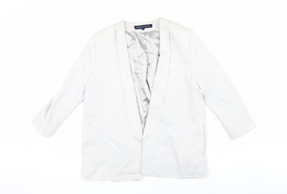 French Connection Women's Ivory Blazer Size 16 Regular Lined