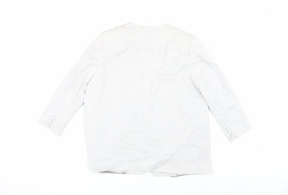 French Connection Women's Ivory Blazer Size 16 Regular Lined