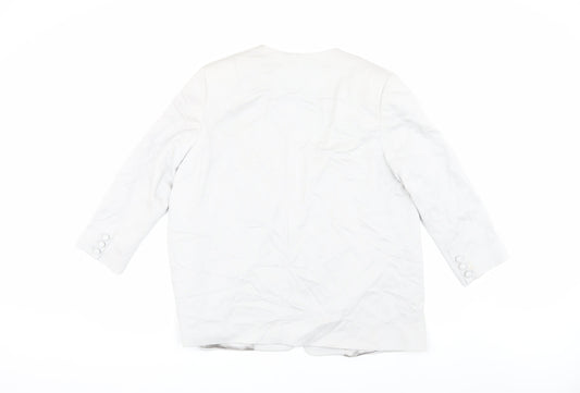 French Connection Women's Ivory Blazer Size 16 Regular Lined
