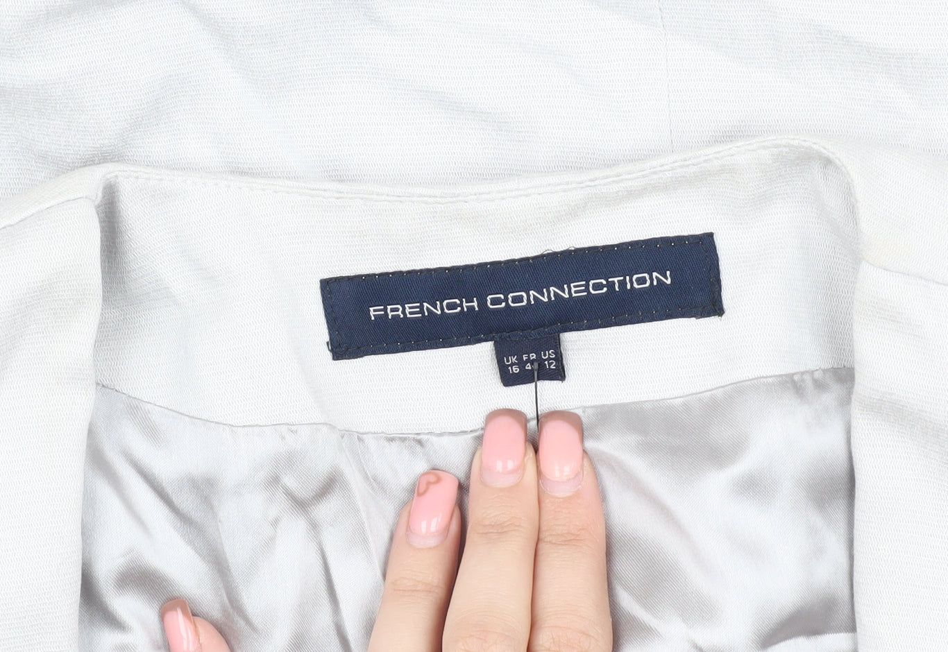 French Connection Women's Ivory Blazer Size 16 Regular Lined