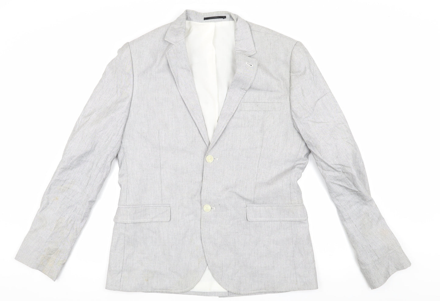 Mens UK Size 40 Topman Regular Grey Suit Jacket