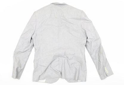 Mens UK Size 40 Topman Regular Grey Suit Jacket