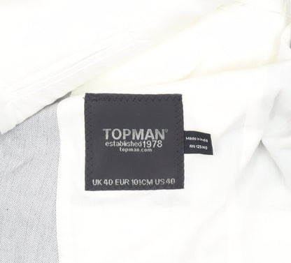Mens UK Size 40 Topman Regular Grey Suit Jacket