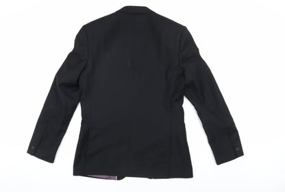 Mens UK Size 38 Red Herring Regular Black Suit Jacket