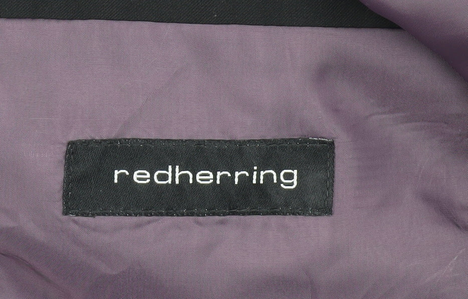 Mens UK Size 38 Red Herring Regular Black Suit Jacket