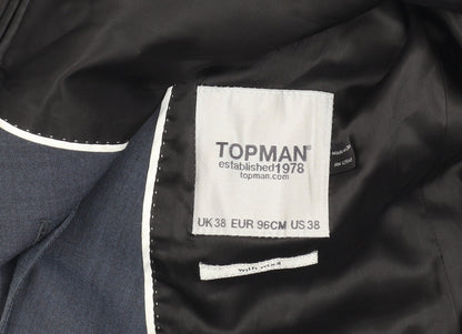 Topman Men's Blue Blazer, Size 38, Classic Style