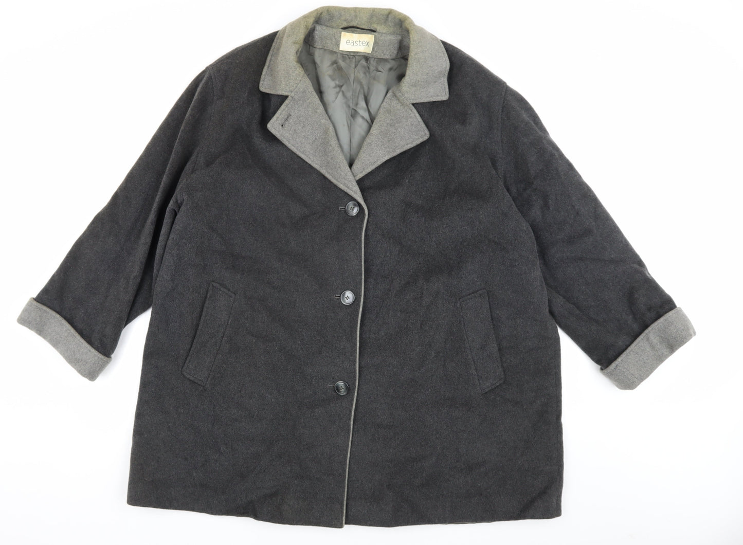 Womens UK Size 20 Eastex Grey Overcoat