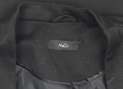M&Co Women's Black Blazer Size 10 Regular Fit