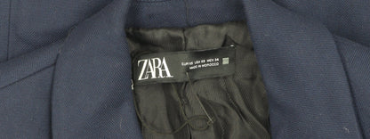 ZARA Women's Blue XS Double-Breasted Blazer