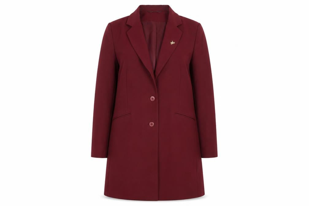 Modern Classics Women's Red Long Overcoat Size 14