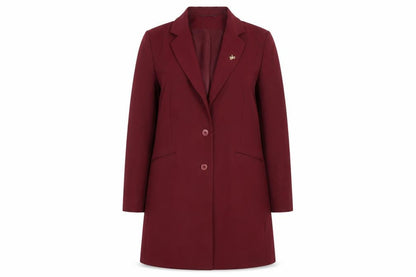 Modern Classics Women's Red Long Overcoat Size 14