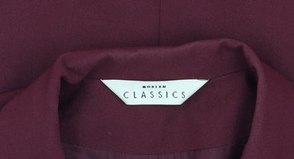 Modern Classics Women's Red Long Overcoat Size 14