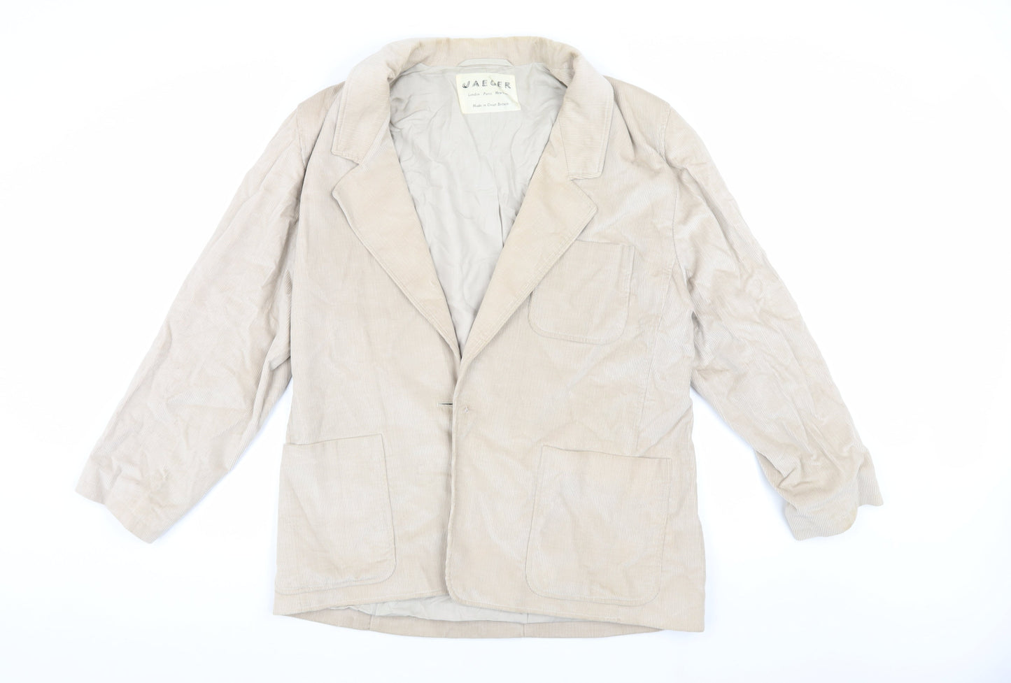 Jaeger Women's Beige Corduroy Blazer Size 16