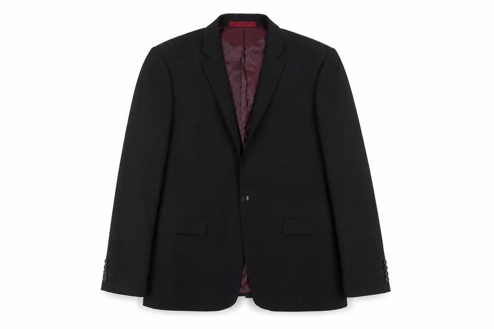 Mens UK Size 44 Topman Regular Black Suit Jacket