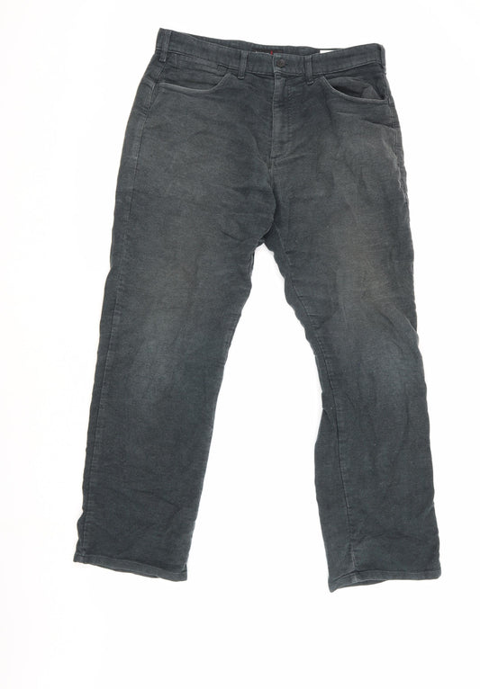 Next Men's Grey Relaxed Trousers - Size 34