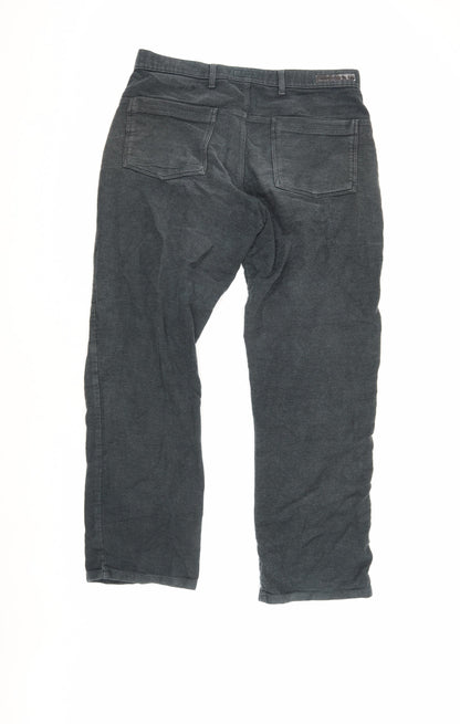 Next Men's Grey Relaxed Trousers - Size 34
