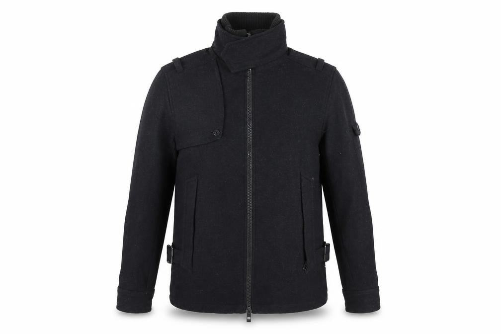 Mens UK Size S Bench Black Biker Coat