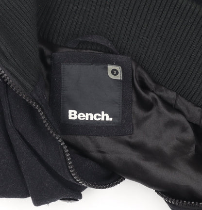 Mens UK Size S Bench Black Biker Coat