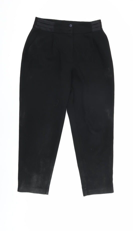 River Island Women's Black Regular Trousers Size 12